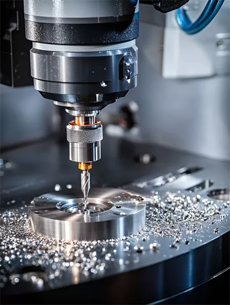 ماكينة تشغيل بنظام CNC تعمل
